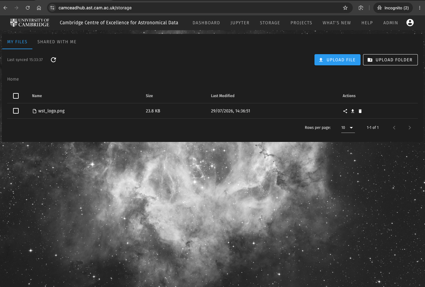 CAMCEADHUB storage page